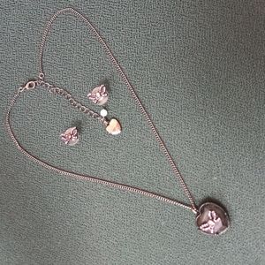 Betsey Johnson earrings and necklace